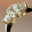 Violet brilliant cut entourage diamond ring 14k gold - Studio Kroewe