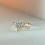 Violet brilliant cut entourage diamond ring 14k gold - Studio Kroewe