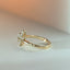Violet brilliant cut entourage diamond ring 14k gold - Studio Kroewe