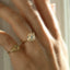 Violet brilliant cut entourage diamond ring 14k gold - Studio Kroewe