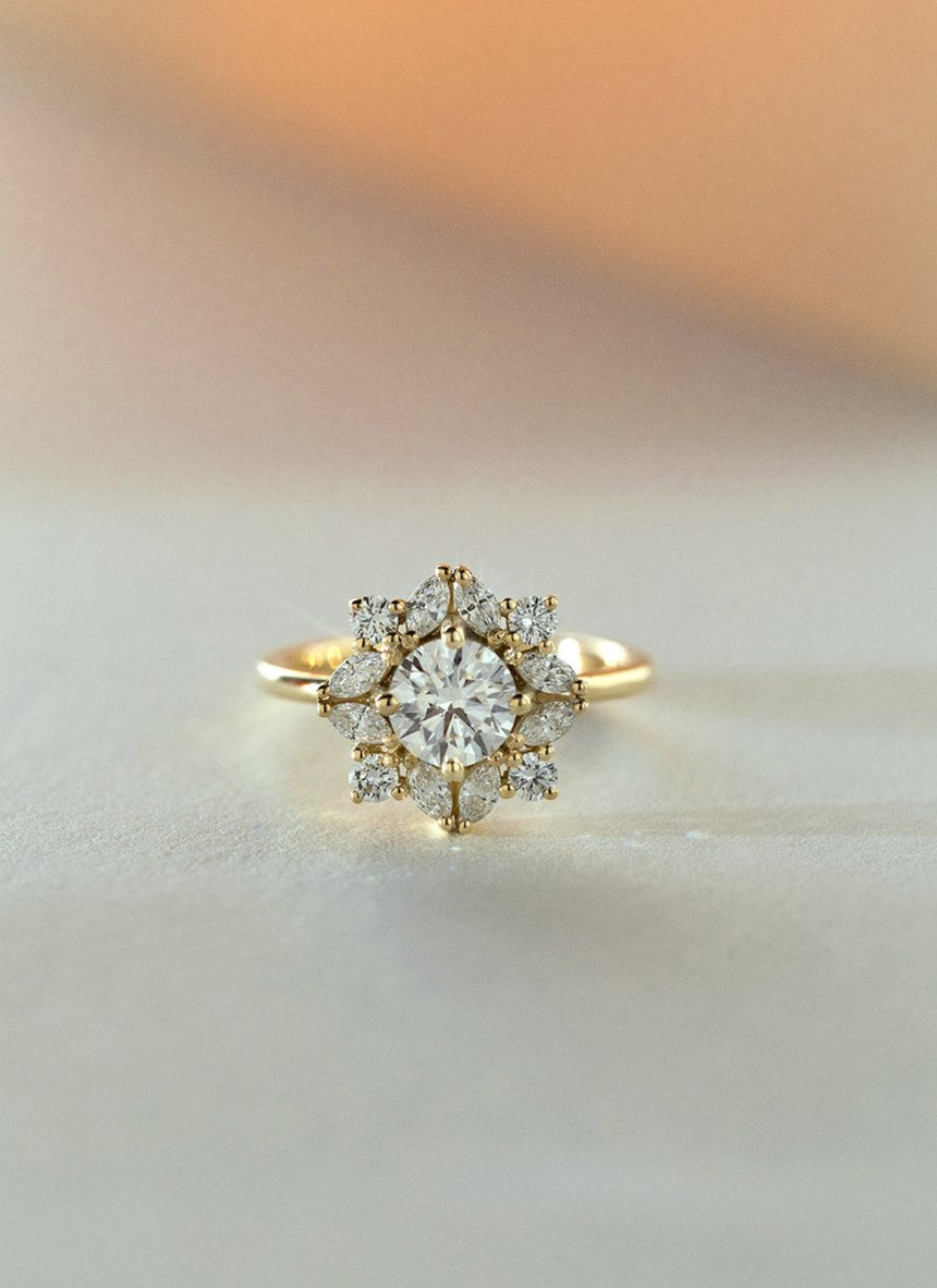 Violet limited Edition | Diamond entourage ring - Studio Kroewe