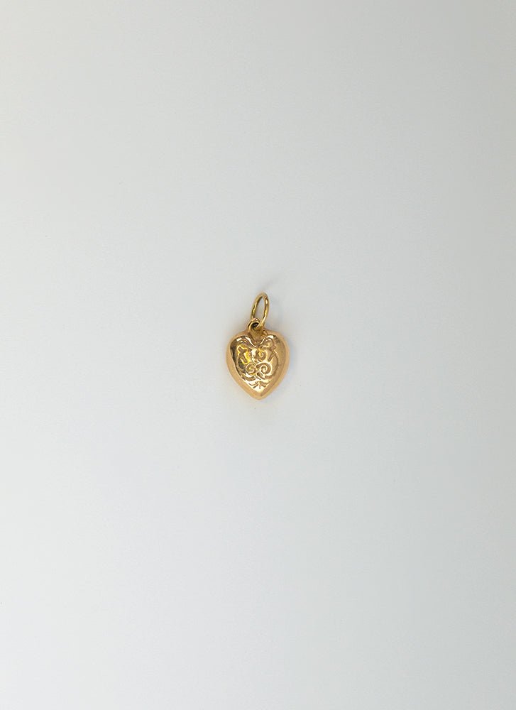 Wild heart charm 14k gold - Studio Kroewe