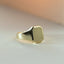 Woody signet ring 14k gold - Studio Kroewe