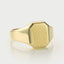 Woody signet ring 14k gold - Studio Kroewe