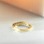 Xavi brilliant cut diamond curve ring 14k gold - Studio Kroewe