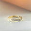 Xavi brilliant cut diamond curve ring 14k gold - Studio Kroewe