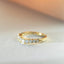Xavi brilliant cut diamond curve ring 14k gold - Studio Kroewe