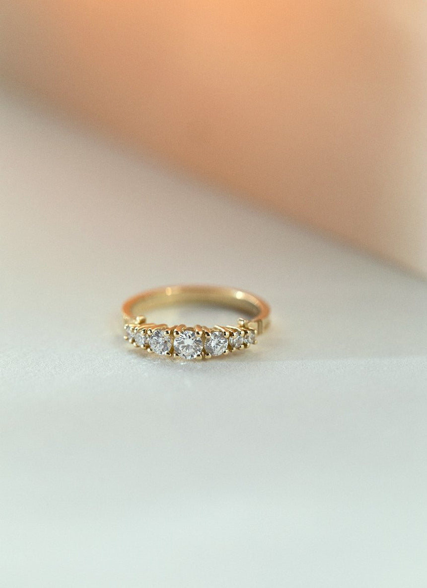 Timmy diamond topaz ring 14k gold - Studio Kroewe