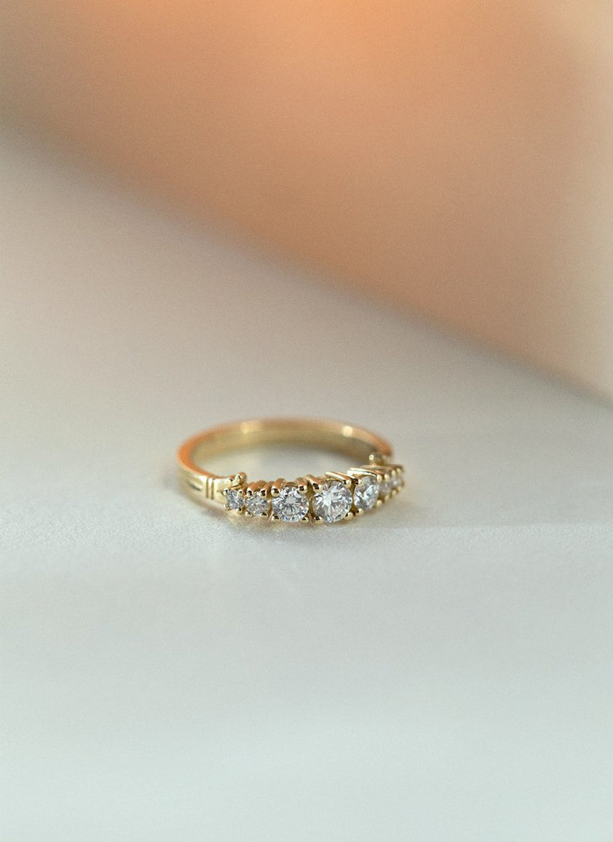 Timmy diamond topaz ring 14k gold - Studio Kroewe