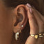 Yara oval cut diamond earstud 14k gold - Studio Kroewe