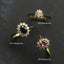Yoki diamond rhodolite entourage ring 14k gold - Studio Kroewe