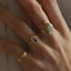Yoki diamond rhodolite entourage ring 14k gold - Studio Kroewe