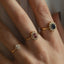 Yoki diamond rhodolite entourage ring 14k gold - Studio Kroewe