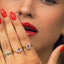 Yoki diamond rhodolite entourage ring 14k gold - Studio Kroewe