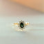 Yoki green tourmaline entourage ring 14k gold - Studio Kroewe
