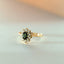 Yoki green tourmaline entourage ring 14k gold - Studio Kroewe