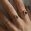 Yoki green tourmaline entourage ring 14k gold - Studio Kroewe