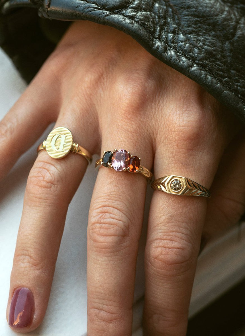 Georgia diamond ring 14k gold - Studio Kroewe