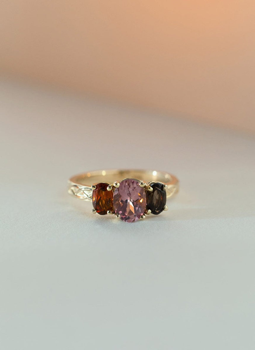 Zelda trio color ring 14k gold - Studio Kroewe