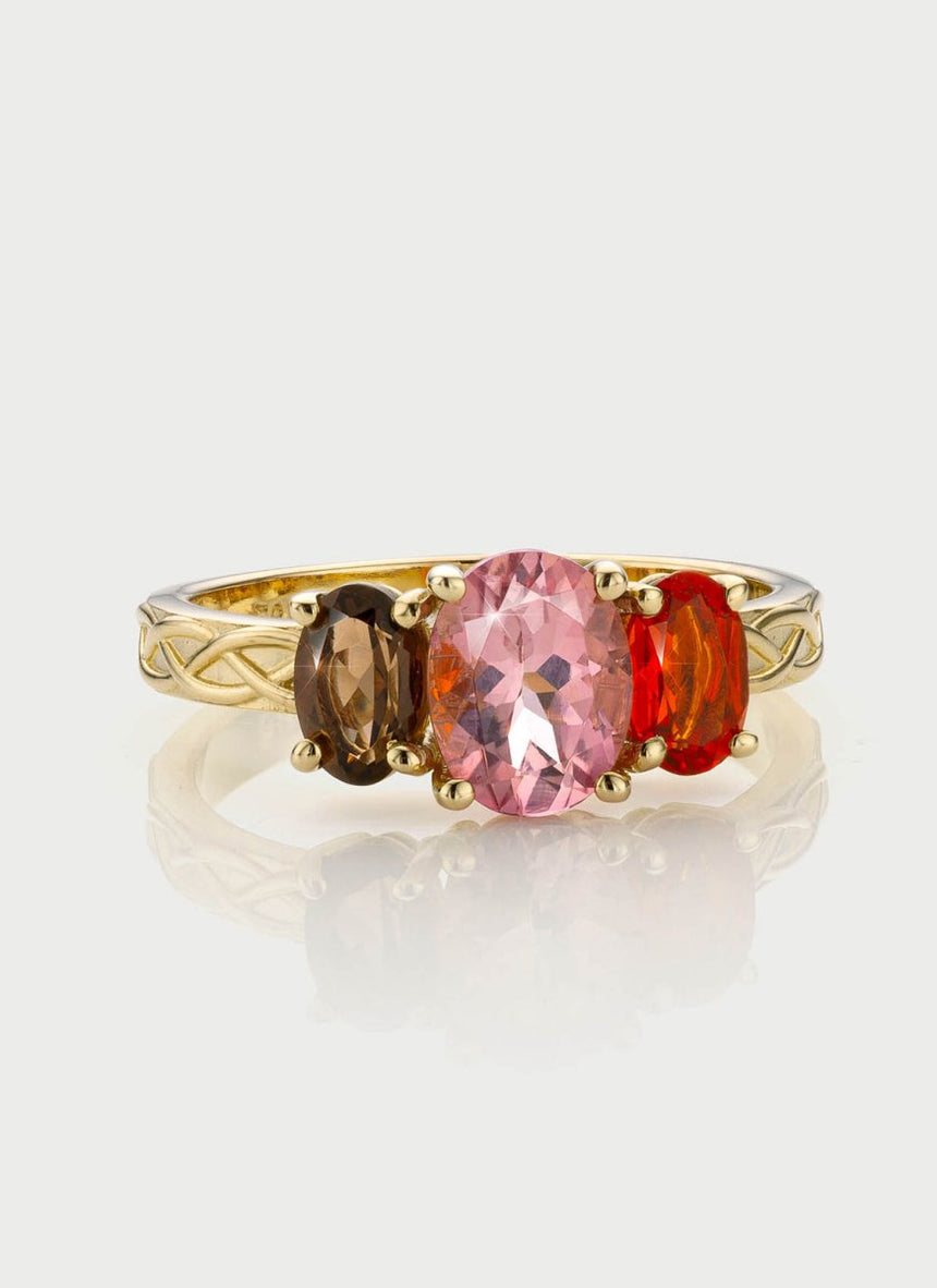 Zelda trio color ring 14k gold - Studio Kroewe