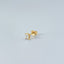 Zeni emerald cut diamond earstud 14k gold - Studio Kroewe