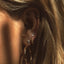 Zeni emerald cut diamond earstud 14k gold - Studio Kroewe