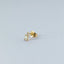 Ziva emerald cut diamond earstud 14k gold - Studio Kroewe