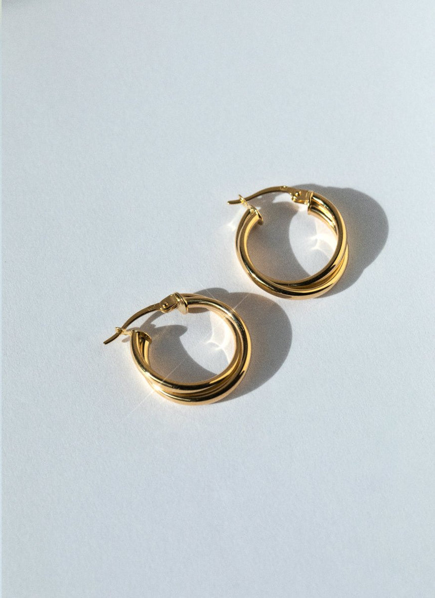 Zoha twist earrings 14k gold - Studio Kroewe