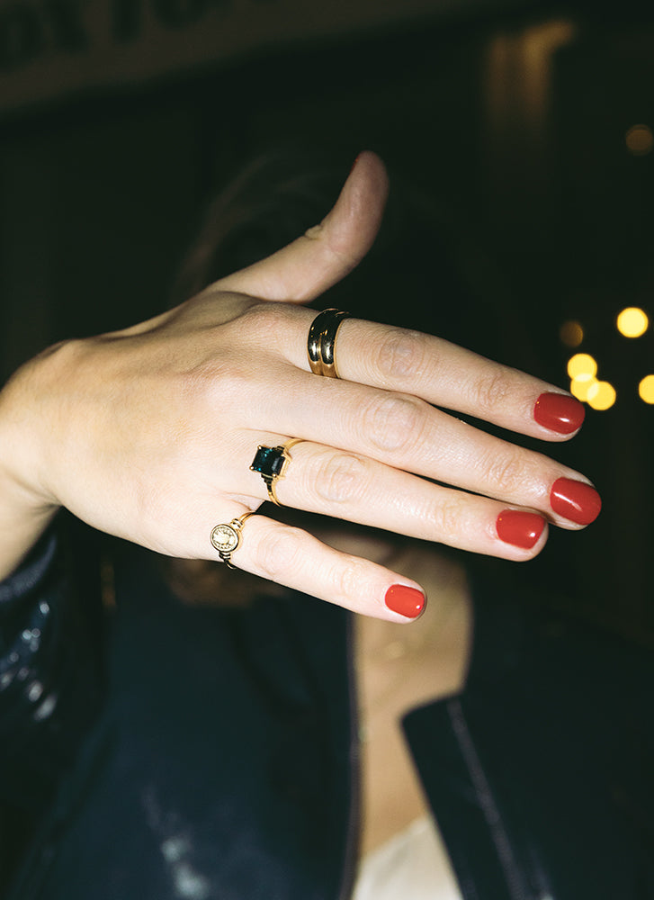 Rue topaz london blue ring 14k gold