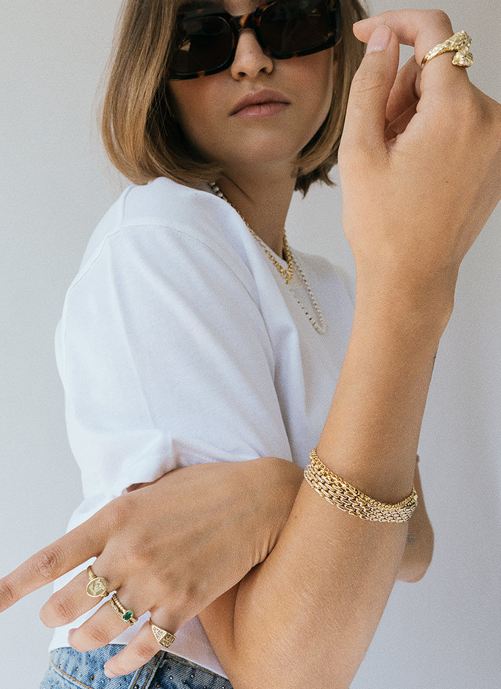 Joanna rolex chain bracelet 14k gold