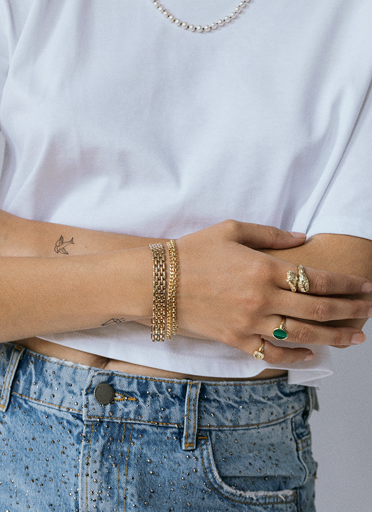 Joanna rolex chain bracelet 14k gold