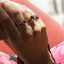 Galaxy diamond iolite ring 14k gold