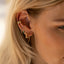 Gemma diamond emerald earstuds 14k gold