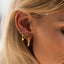 Triss diamond sapphire earstuds 14k gold