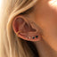 Gemma diamond sapphire earstuds 14k gold