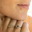 Galaxy diamond iolite ring 14k gold