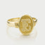 Betsy alfabet zegelring 14k goud