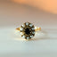 Billie flower saffier parelring 14k goud