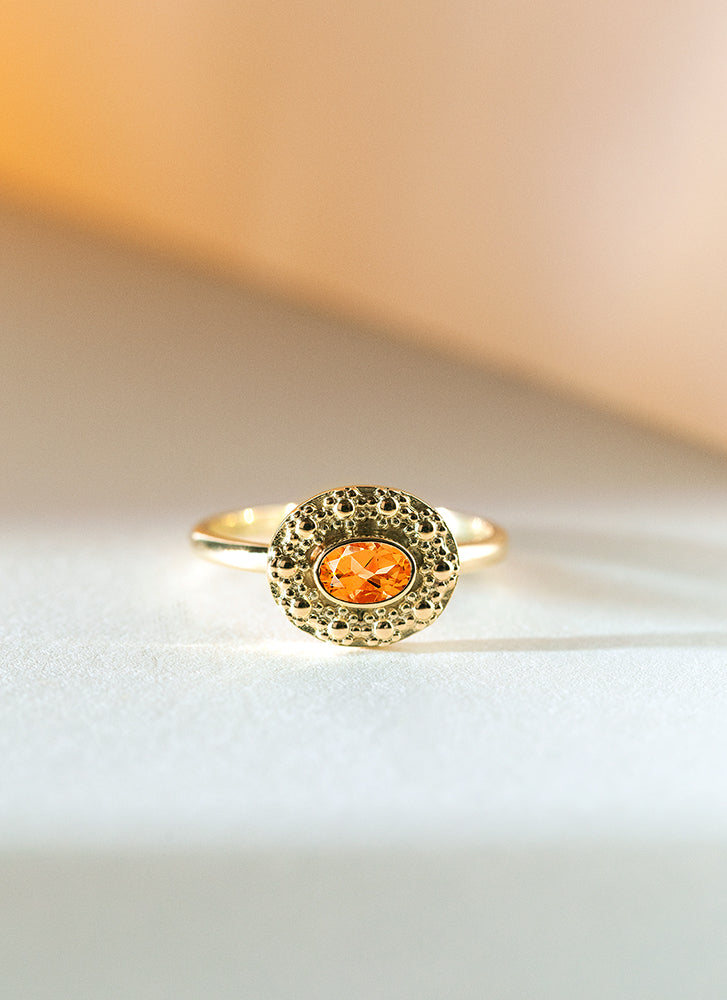 Cami citrien november birthstone ring 14k goud