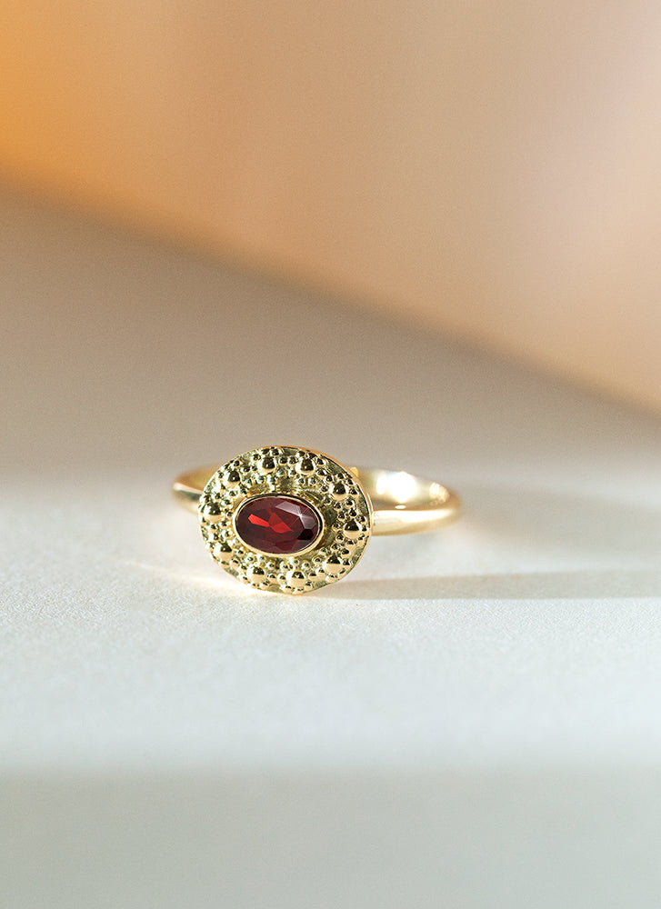 Cami garnet january birthstone ring 14k gold