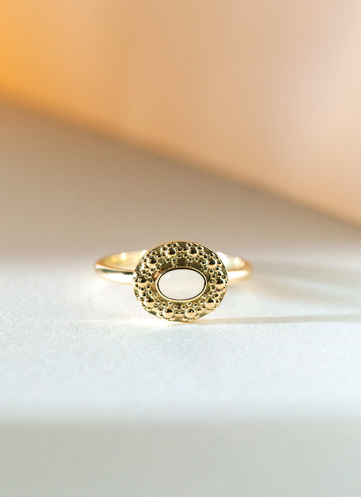 Cami opal october birthstone ring 14k gold