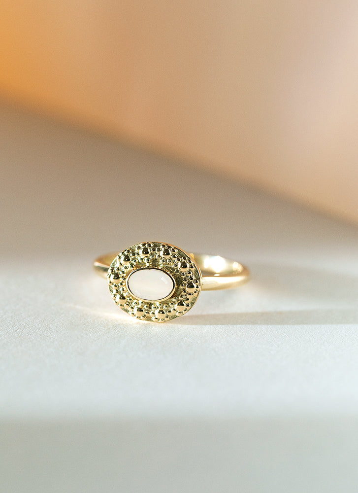 Cami opal october birthstone ring 14k gold