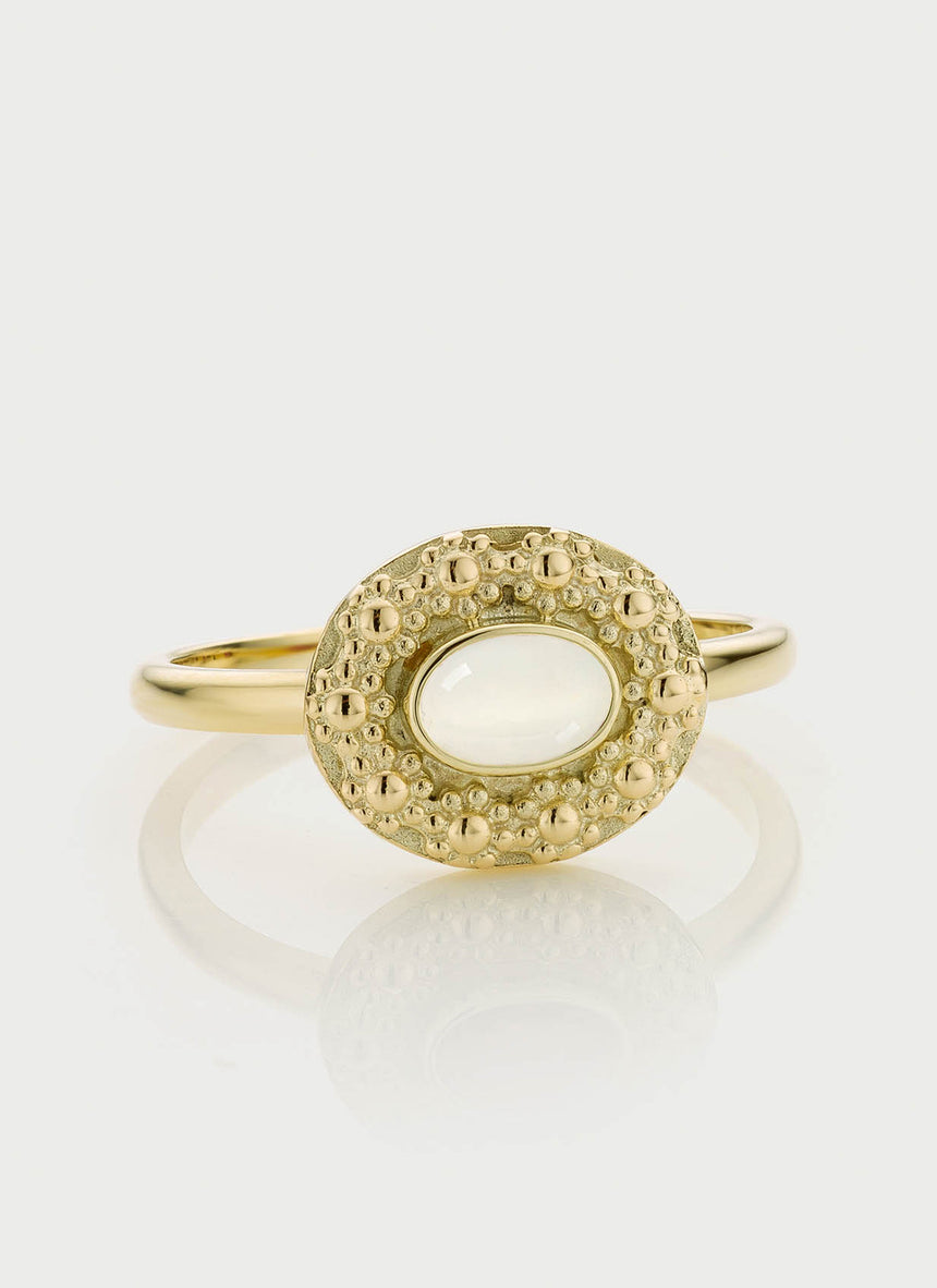 Cami opaal oktober birthstone ring 14k goud