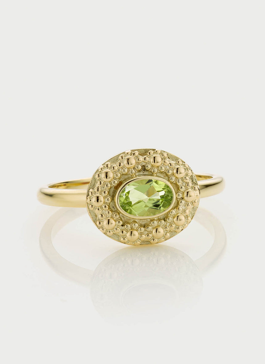 Cami peridot august birthstone ring 14k gold