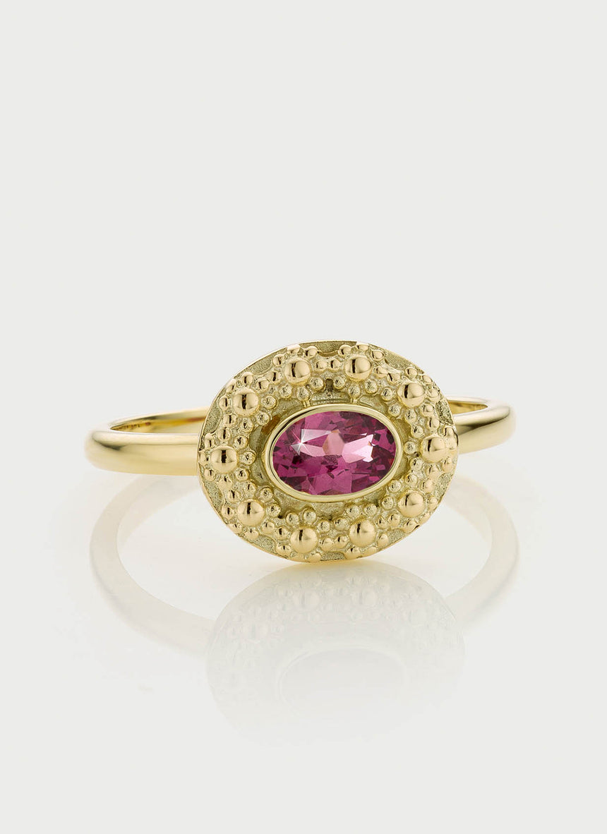 Cami rhodolite ring 14k gold