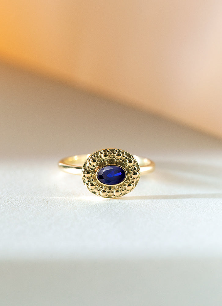 Cami sapphire september birthstone ring 14k gold
