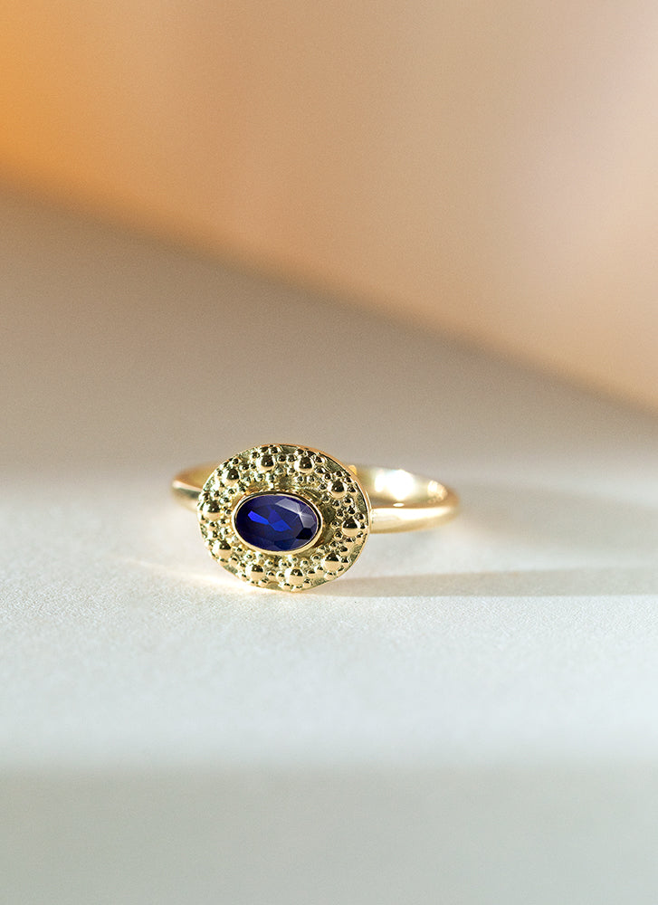 Cami sapphire september birthstone ring 14k gold