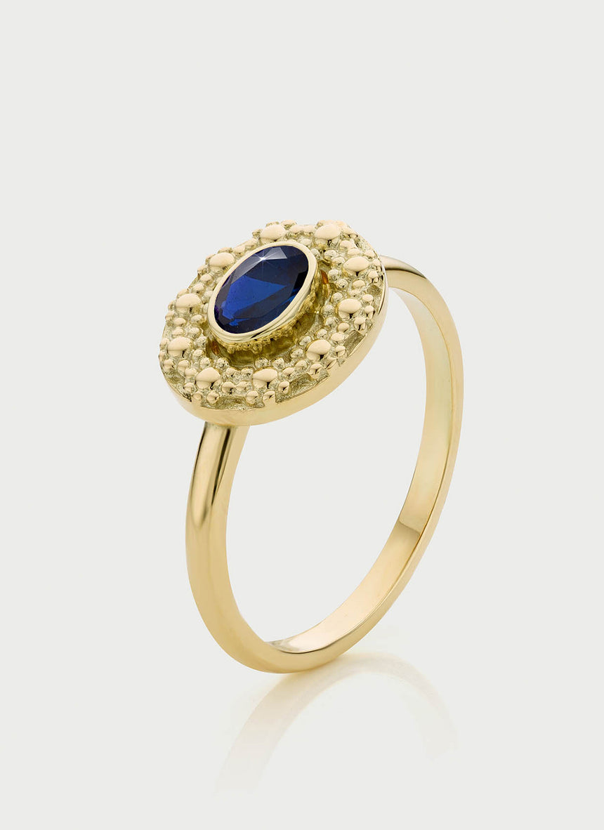 Caes granaat januari birthstone ring 14k goud