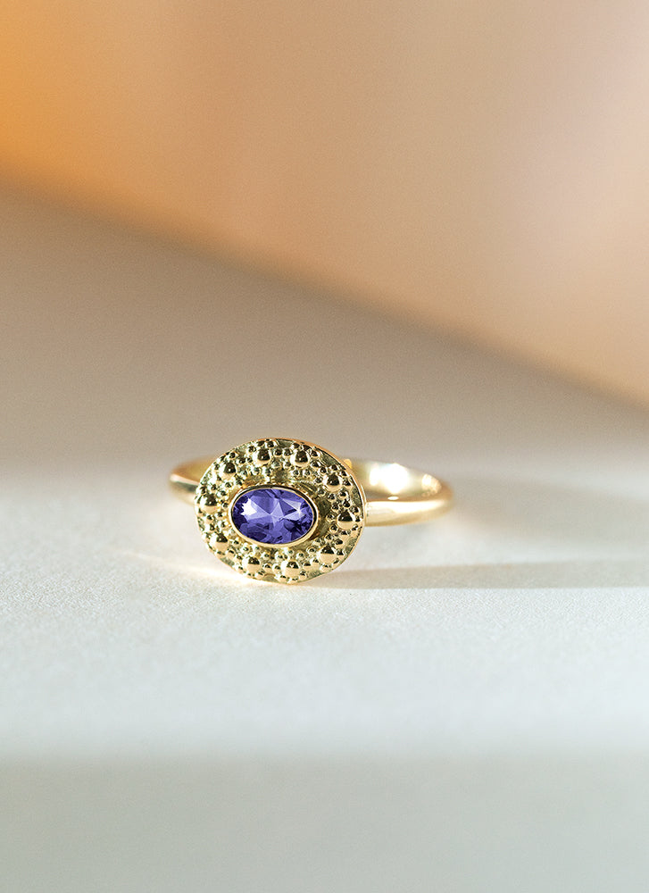 Cami tanzaniet december birthstone ring 14k goud