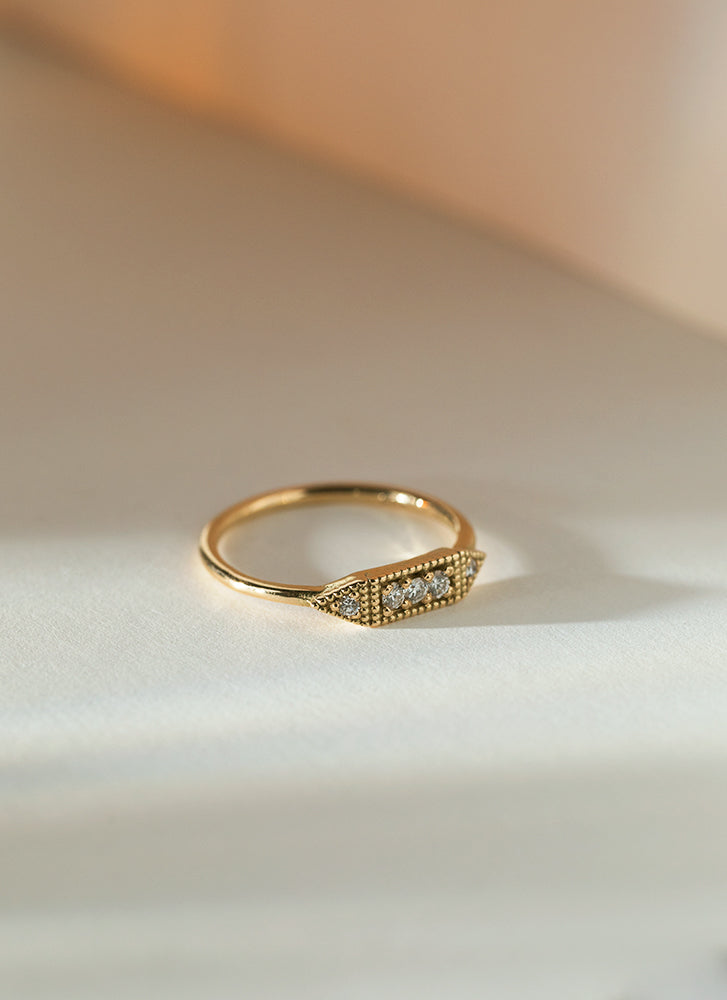 Valentina diamanten tanzaniet ring 14k goud